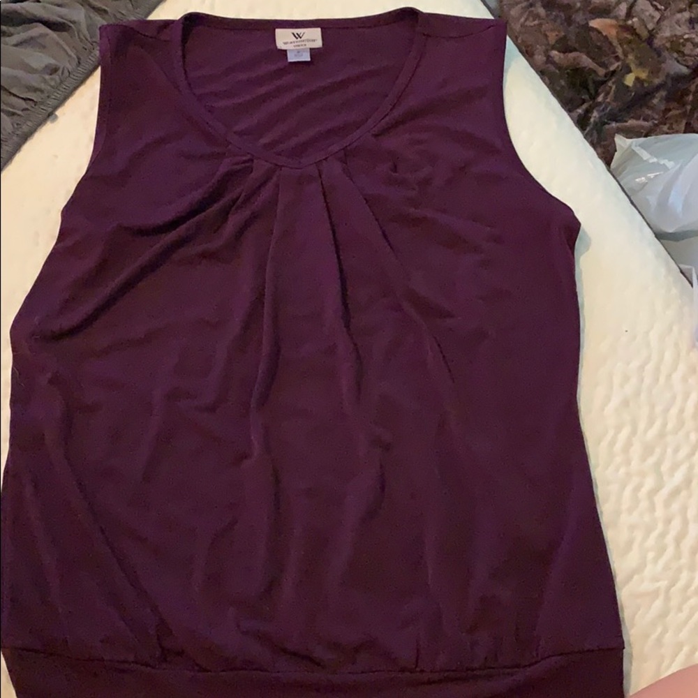 Purple polyester tank top